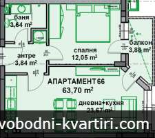Продажба 2-стаен гр. Бургас - Славейков 58m² Продажба 2-стаен гр. Бургас - Славейков 58m²