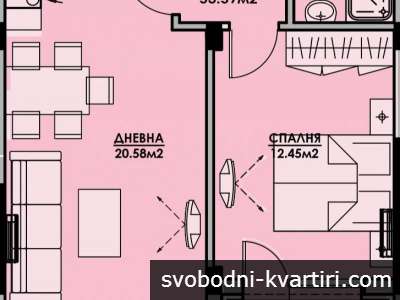 2-стаен БЕЗ КОМИСИОННА Сарафово 64m²