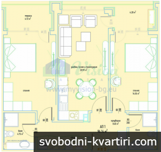 Продажба 3-стаен гр. София - Малинова Долина 118m²