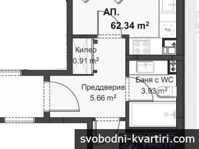 апартаменти с една спалня в строеж