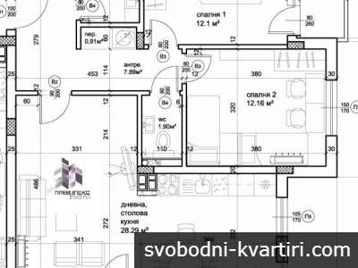 светъл и топъл апартамент с две спални