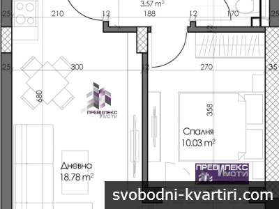 компактен апартамент с една спалня