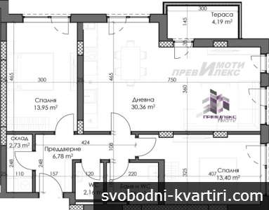 апартамент с две спални , пред акт 14