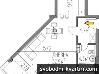 с акт 16, просторен апартамент с една спалня