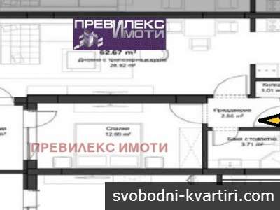 апартаменти с различни квадратури в строеж