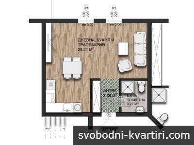 Продажба 1-стаен гр. Велико Търново - с. Малки чифлик 44m²