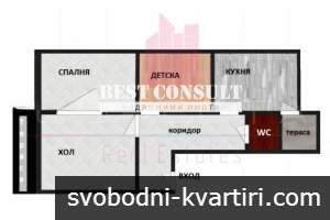 Двустаен обзаведен, ТЕЦ, климатик - Борисова, Гарата