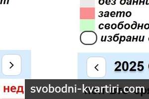 Първа линия за нощувки, двустаен апартамент ”Плаж 2” + отделна кухня, ж.к. Лазур, Бургас, под наем