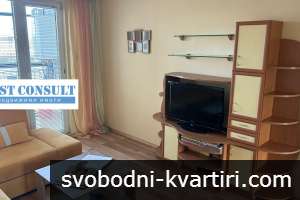 Отличен двустаен обзаведен,  климатик - Топ център