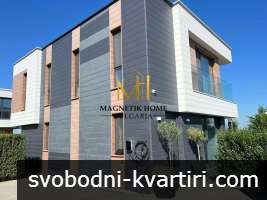 Великолепна къща с 3 спални, 4 бани, 2 паркоместа, озеленен двор и гледка море в ж.к. Крайморие