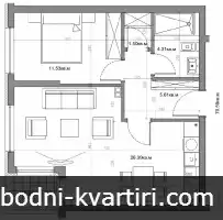 Без комисиона двустаен Виница с опция за паркомясто
