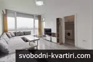 Първа линия за нощувки, двустаен апартамент ”Плаж 2” + отделна кухня, ж.к. Лазур, Бургас, под наем