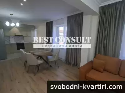 НОВ тристаен обзаведен, газ, климатици - Хъшове
