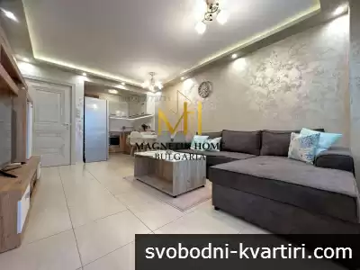 Омагьосващ двустаен апартамент с гледка море до морската градина в ж.к. Лазур