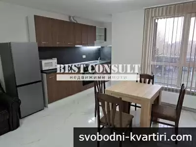 НОВ двустаен обзаведен, ТЕЦ, климатик - Възраждане, Лукойл
