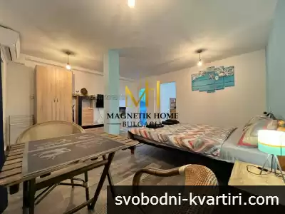 Чисто нов едностаен апартамент с отделна кухня до ”Славейкото пазарче” и морската градина