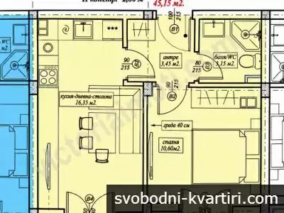 Двустаен южен апартамент ново строителство