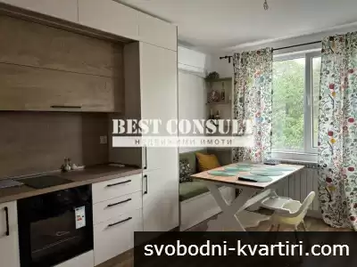 НОВ тристаен обзаведен, ТЕЦ, климатик - Здравец север, Борсата